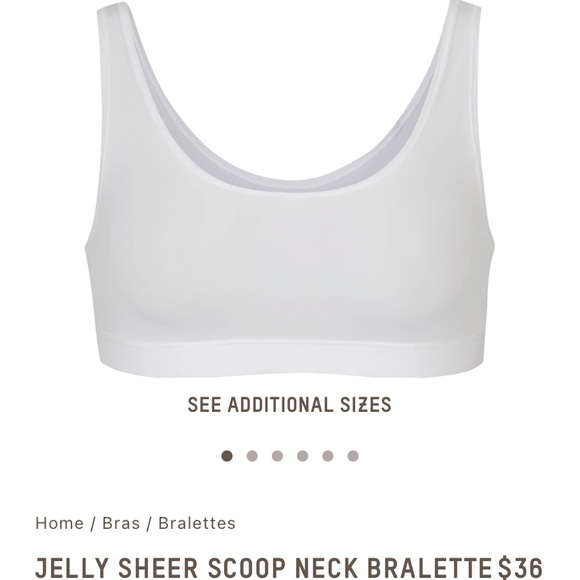 SKIMS Other - SKIMS jelly sheer scoop neck bralette in marble color